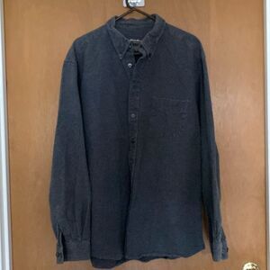 Mens Eddie Bauer tall XL Flannel like material Long sleeve button down shirts